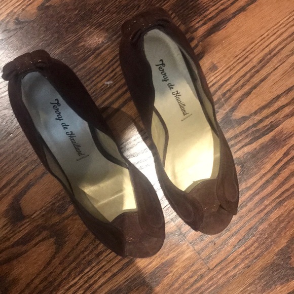 Terry de Havilland Brown Suede open toe heels - Picture 6 of 13